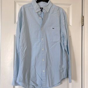Vineyard Vines classic fit Tucker shirt, size M,blue/white pinstripe,long sleeve